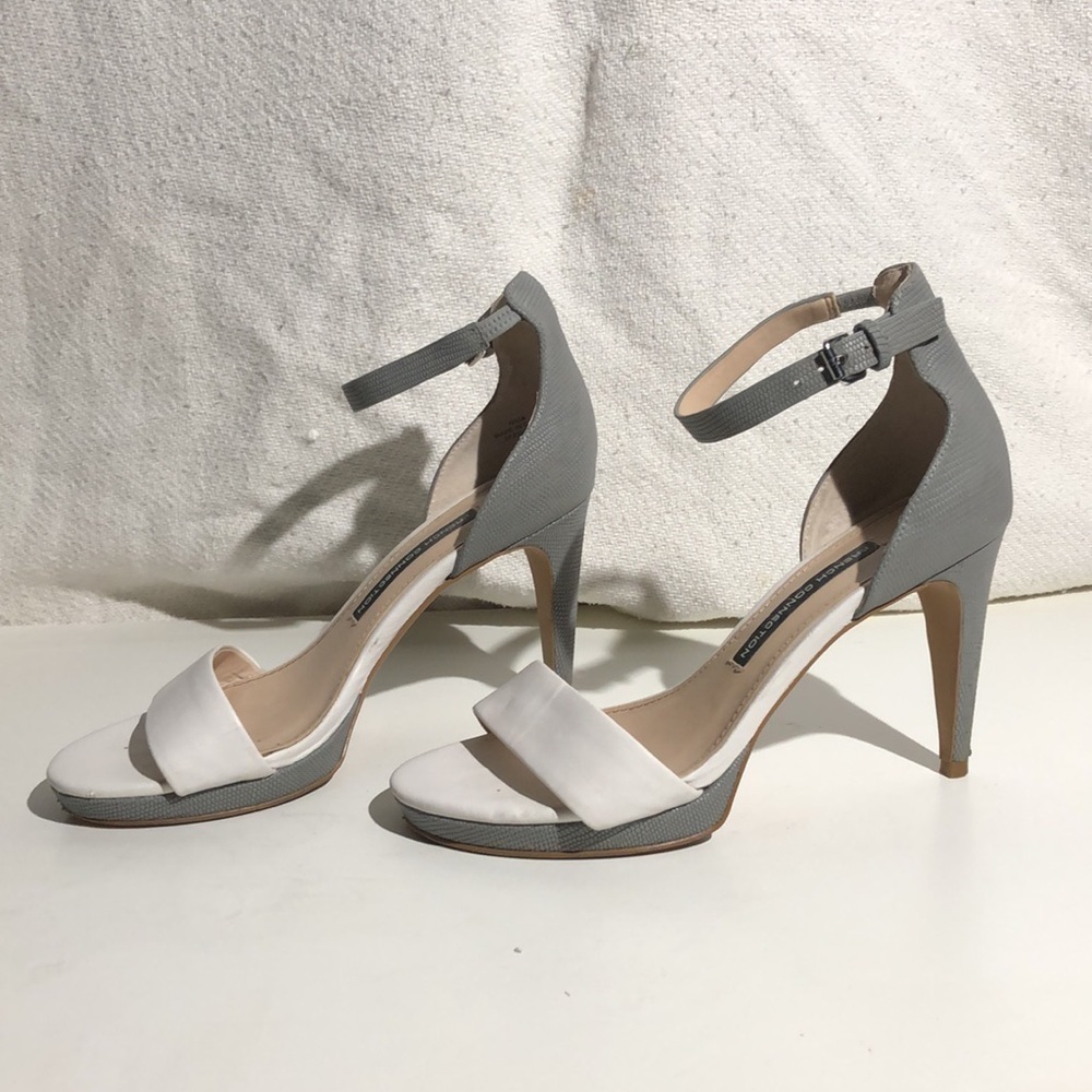 French Connection Nina style heels | white-gray | size 7